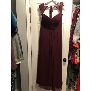 Bill Levkoff Wine bridesmaid Dress